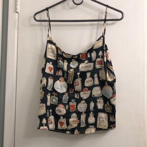 Americana Apparel Perfume Print Silk Camisole
